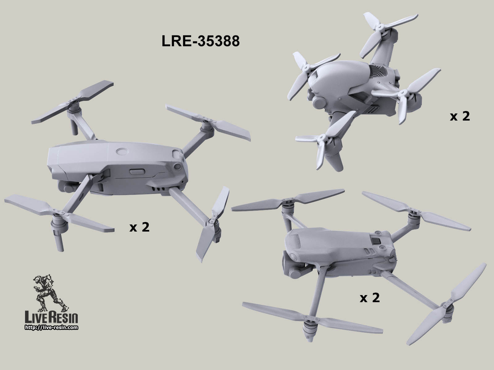 LRE35388 Разведывательные ФПВ дроны, три разных вида, 6 шт в наборе (Не для свободной продажи) Live Resin