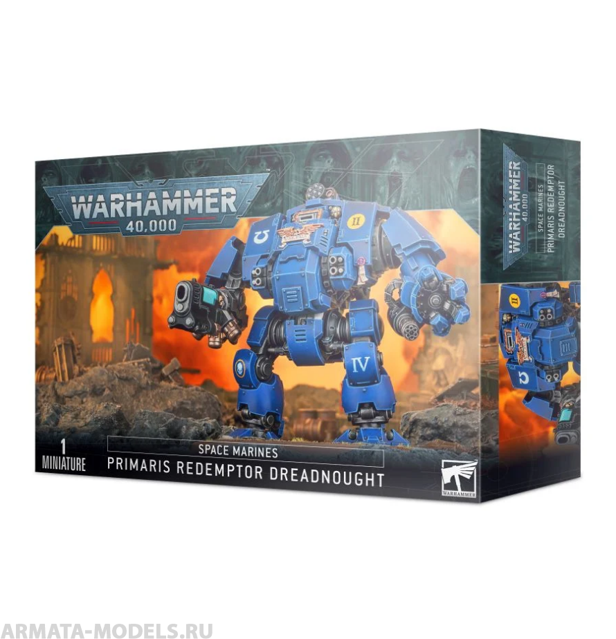 48-77GW Набор Космодесант. Примарис Дредноут Искупитель (Space Marines Primaris Redemptor Dreadnought)