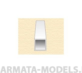 EVG255 Квадратная пластиковая трубка 7,9 мм, 2 шт/уп.