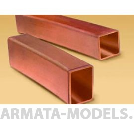KS5091 Квадратная медная трубка 4,8 мм, 2 шт
