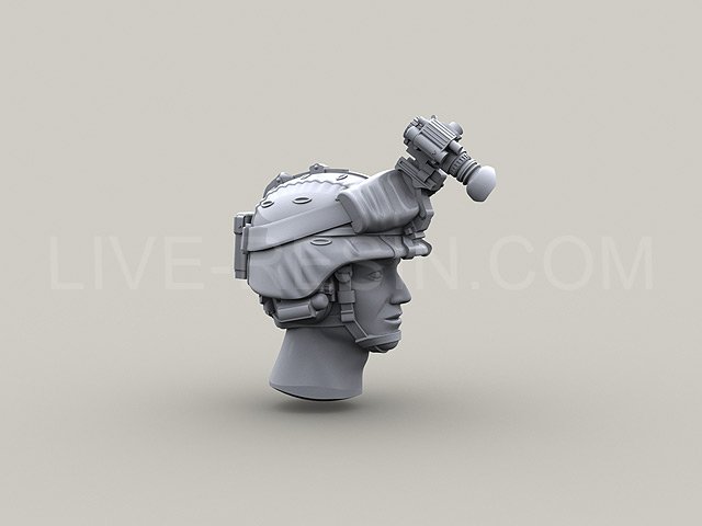 LRE35044 Каска армии США PASGT с чехлом и креплением ночных очков NVG PVS 7/14/15 и зачехленными очками