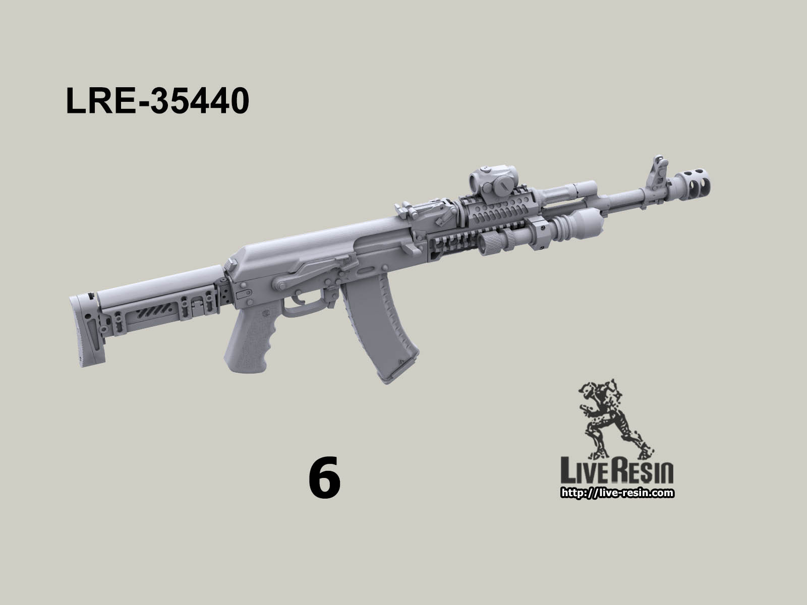 LRE35440 Российское современное штурмовое оружие - автоматы, набор - 1, 6 шт Live Resin