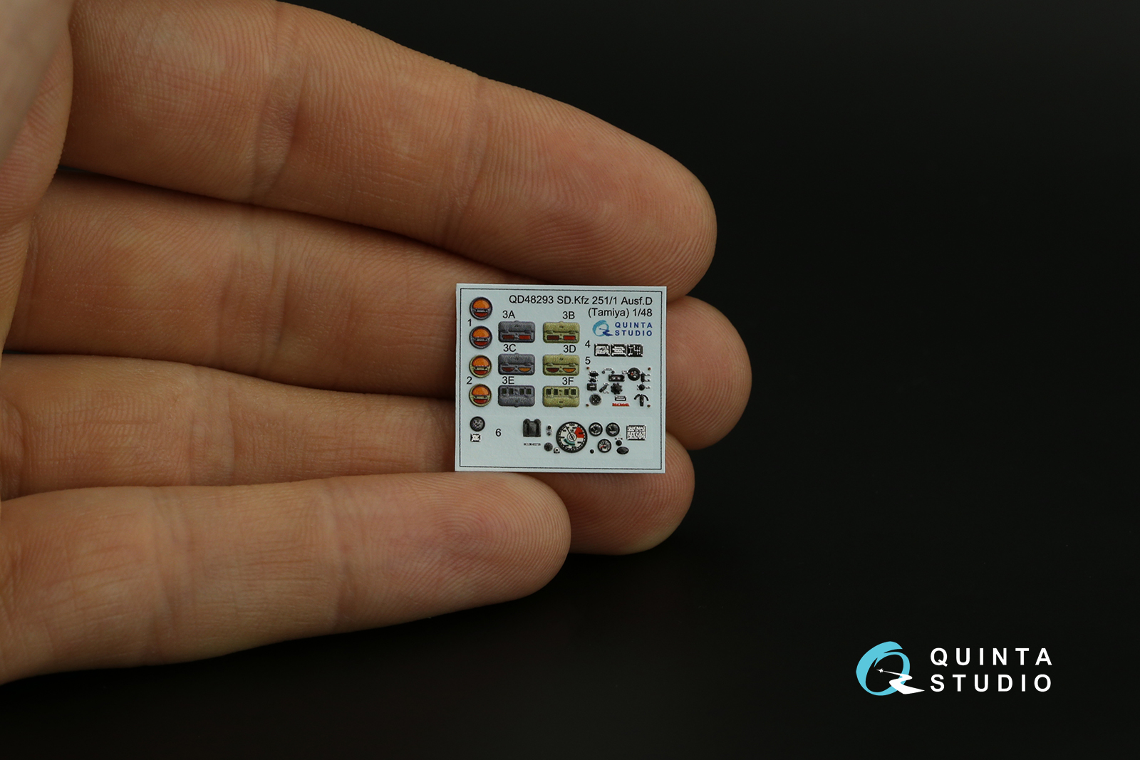 QD48293 3D Декаль интерьера кабины Sd.Kfz 251/1 Ausf.D (Tamiya)