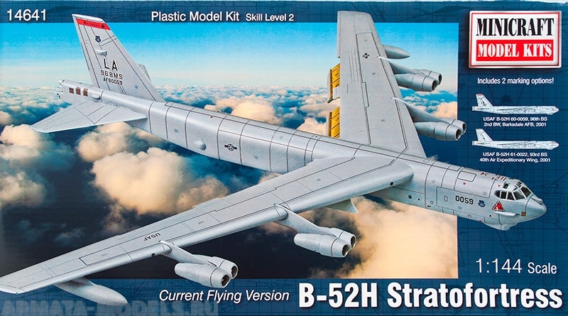 14641 Бомбардировщик B-52 H USAF (Current Flying Version) with 2 marking options MINICRAFT