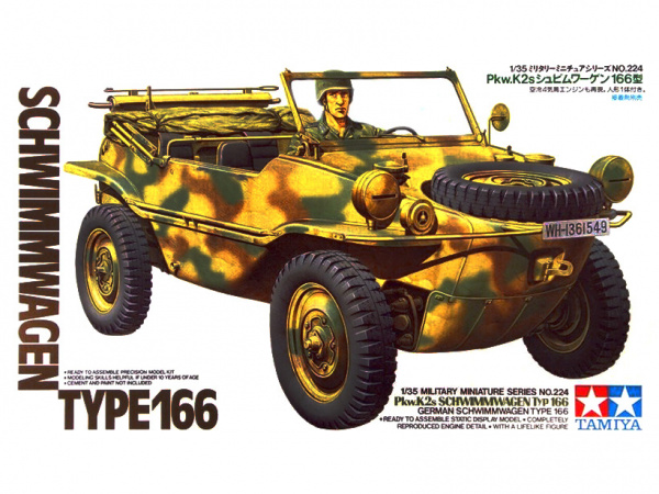 35224T Амфибия Schwimmwagen Type166 с 1 фигурой Tamiya