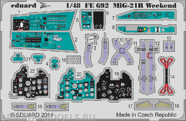 FE692ED  MiG-21R Weekend (for Eduard kit) 1/48