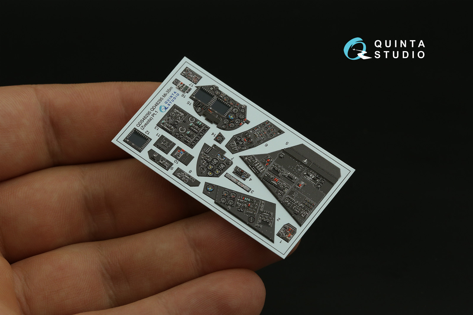 QDS-48295 3D Декаль интерьера кабины Ми-35М (Звезда) (Малая версия)