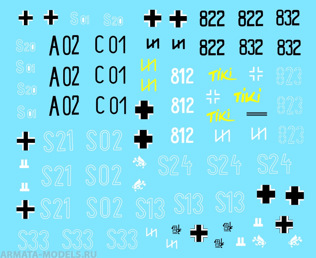 72030CD Декаль Pz  VI  Tiger I  -  Part IV  SS-Pz.Div- Das Reich, PzReg. Grossdoychland 1/72