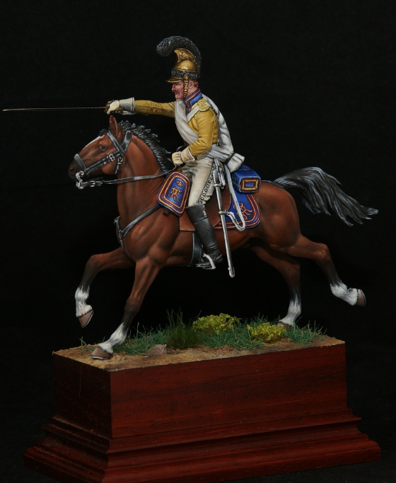 CHM-54212(M). Саксонский кирасир полка Гард Дю Кор, 1812 г. 54 мм. Материал - белый металл. Chronos Miniatures