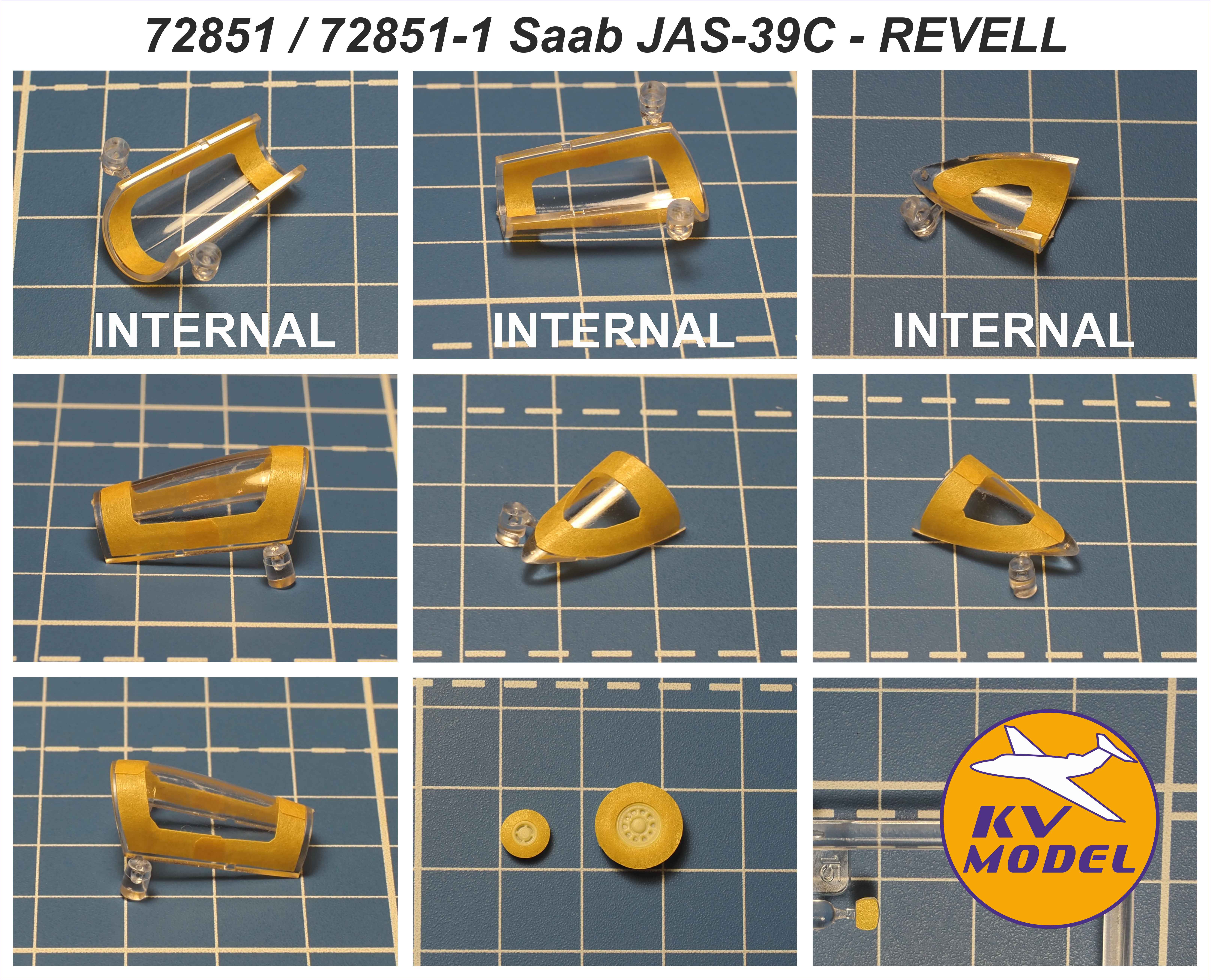 72851KV Окрасочная маска Saab JAS-39C Gripen (Revell #04999, #64999, #03956, #63956)  + маски на диски и колеса