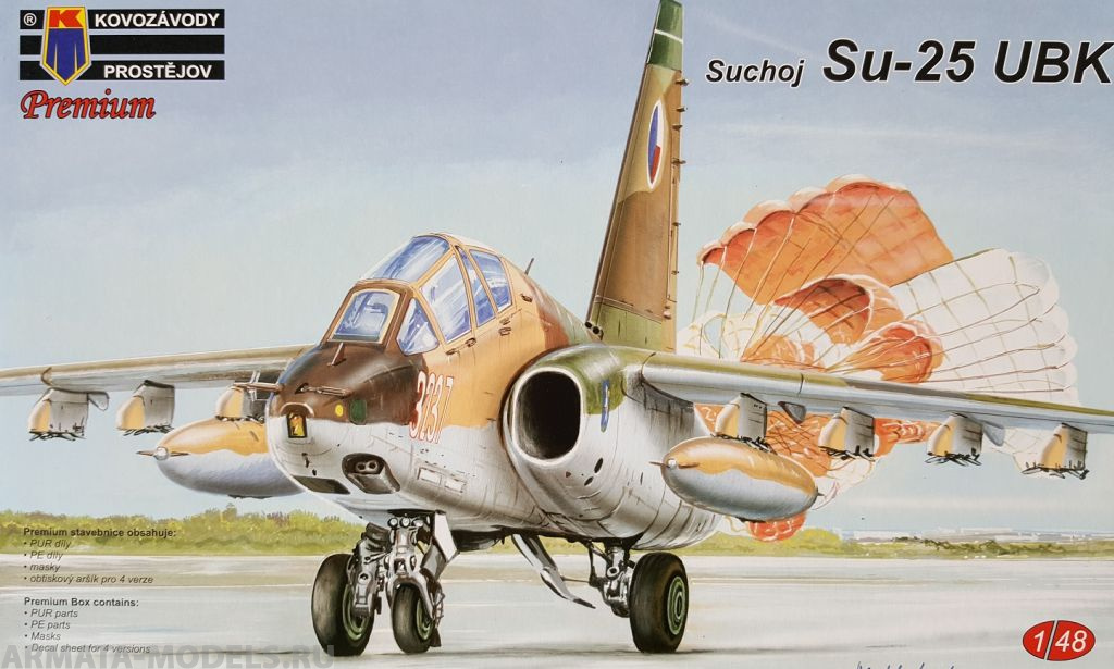 KPM4802 Самолет Su-25 UBK +конверсионный набор+маска+декаль на 4 варианта KP Models