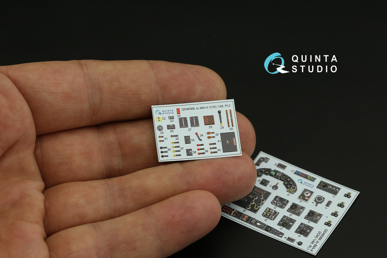 QD48366 3D Декаль интерьера кабины Ju 88A-4 (ICM)