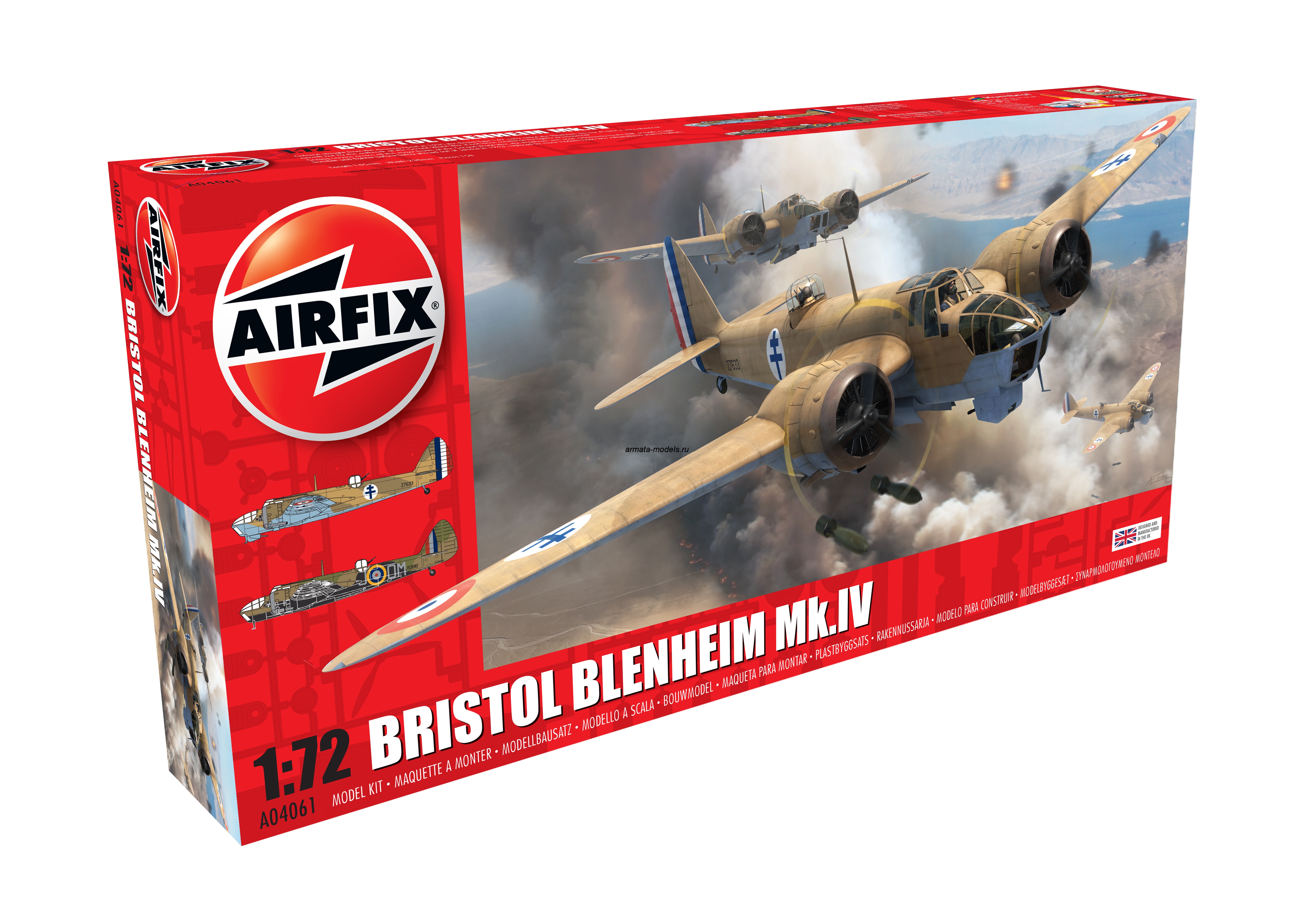 A04061 Сборная модель самолета Bristol Blenheim MkIV Bomber 1:72