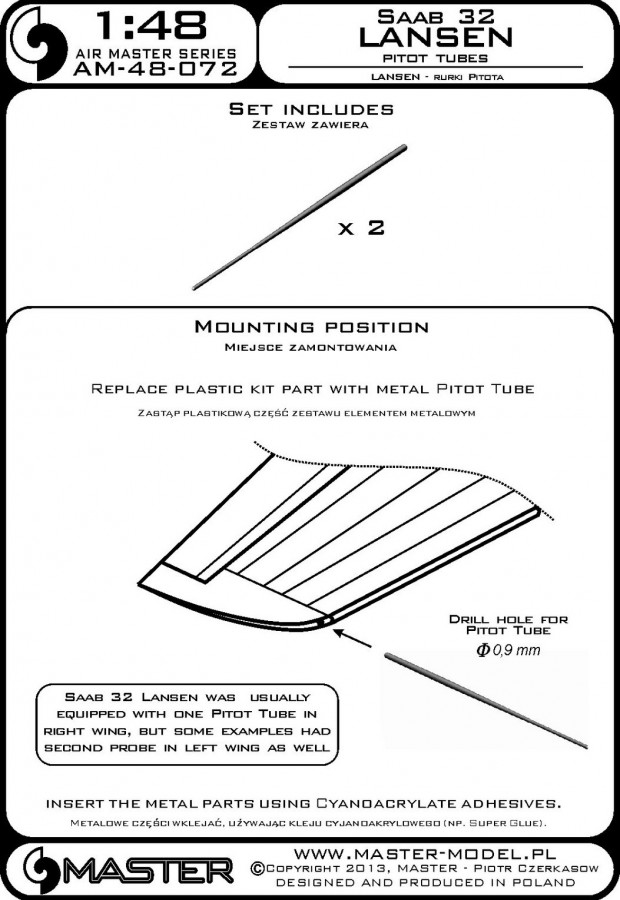 AM-48-072 ПВД для самолета SAAB 32 Lansen