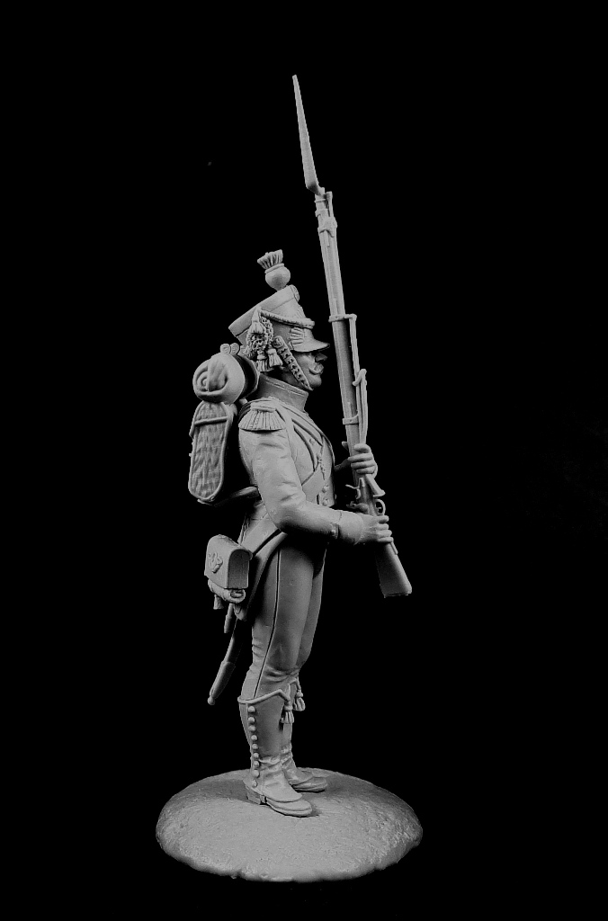 CHM-54145(M).Польский вольтижер Легиона Вислы, 1810-13 гг. 54 мм. Материал – белый металл Chronos Miniatures