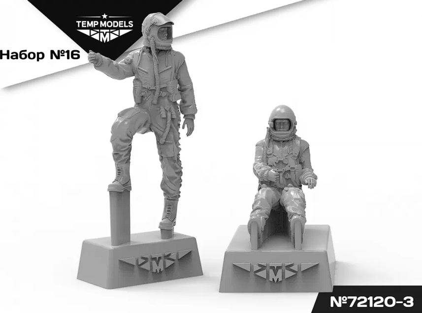 72120-3TMP Пилоты ВМСК (ГШ-6). Набор No. 16-3 1/72 Temp Models
