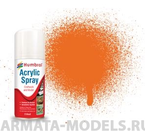 AD6018 Краска акриловая No 18 Оранжевый - Modellers Spray 150 ML