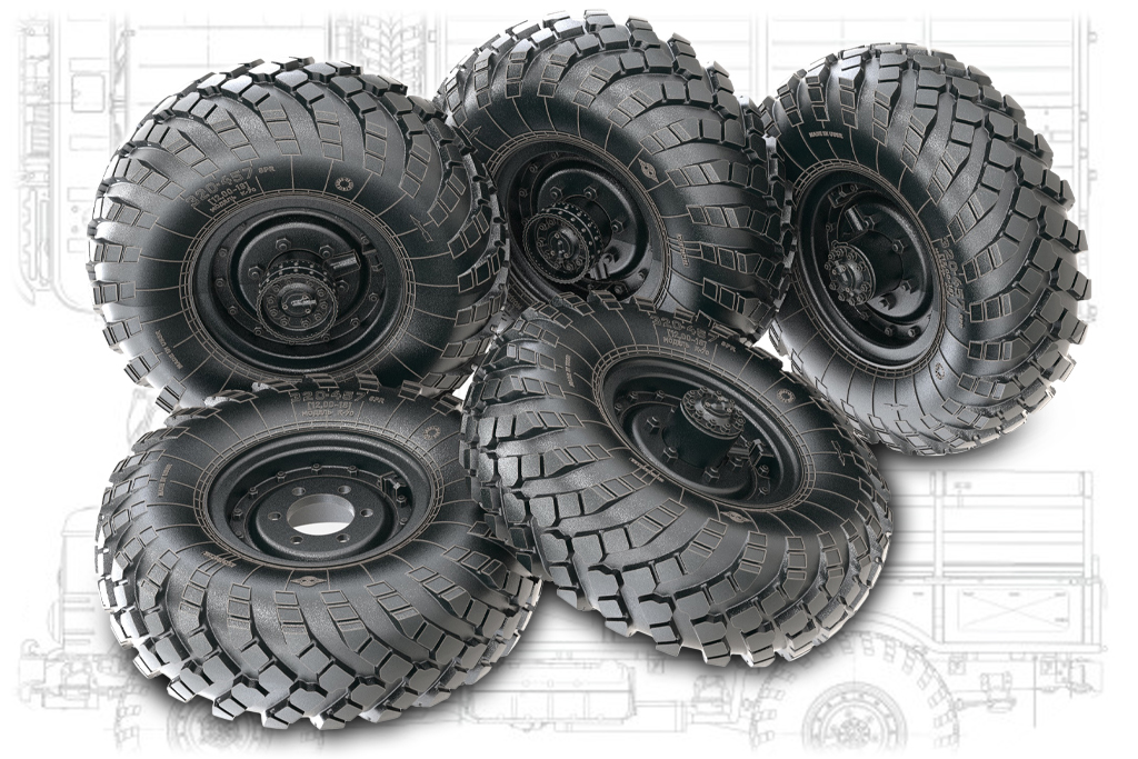 35271MIN Набор колес под нагруэкой для ГаЗ-66 (4шт плюс запаска) MINIARM