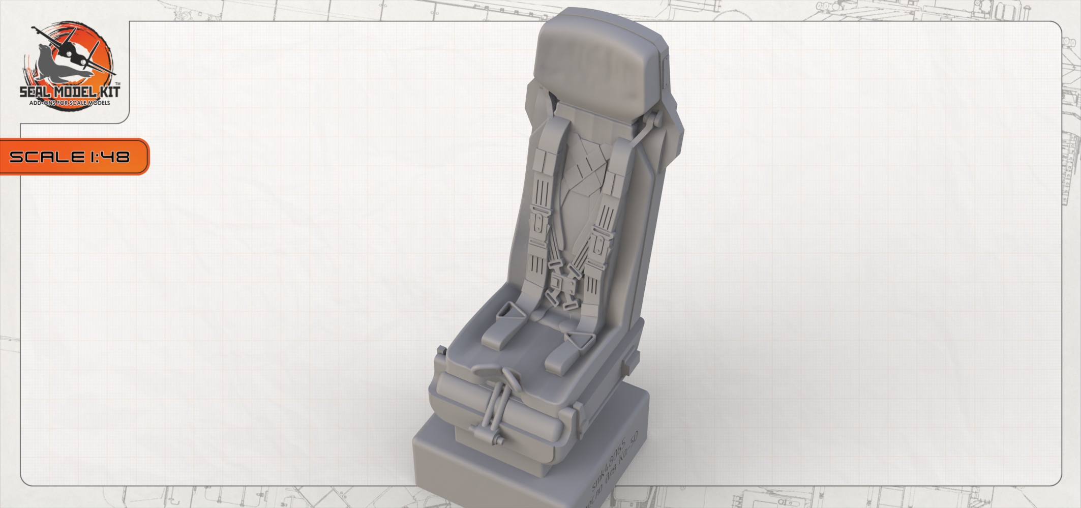 smk48065 Высокодетализированное кресло с подвесной системой для Ка-50 Seal Model Kit