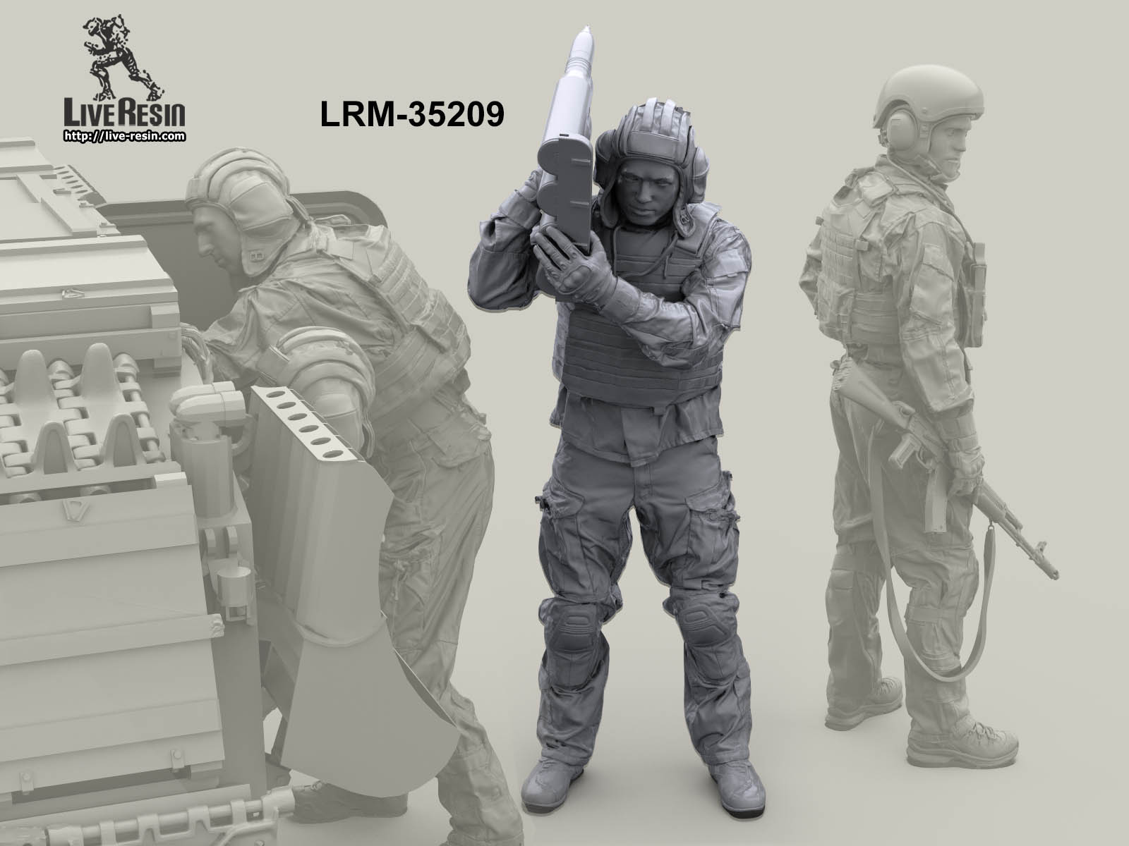 LRM35209 Российский современный танкист/артиллерист САУ погрузка - 7 (Не для свободной продажи) Live Resin