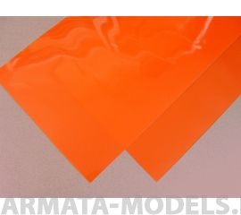 EVG9901 Пластик полупрозрачный красный, 0,25 мм, 2 лист/уп, 15х30 см