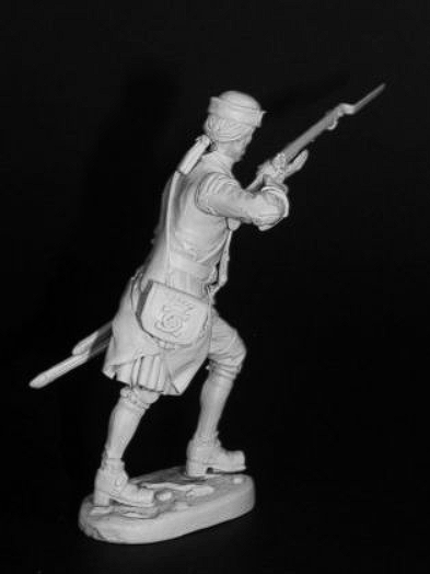 CHM-54049(M). Шведский мушкетер пехотных полков ведущий стрельбу, 1700-21 гг. 54 мм. Материал - белый металл. Chronos Miniatures