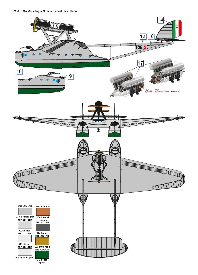 DW72020 Гидросамолет Savoia Marchetti S.55 Dora Wings