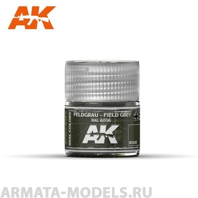 RC048 Краска Real Colors Feldgrau-Field Grey RAL 6006 10ml