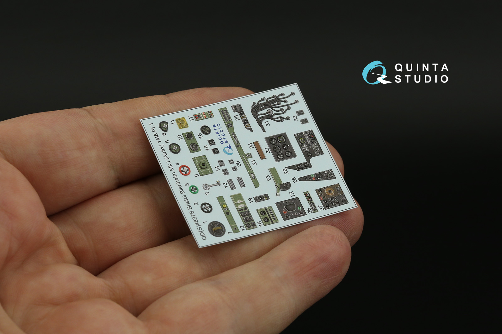 QD48378 3D Декаль интерьера кабины Bristol Blenheim Mk.I (Airfix)