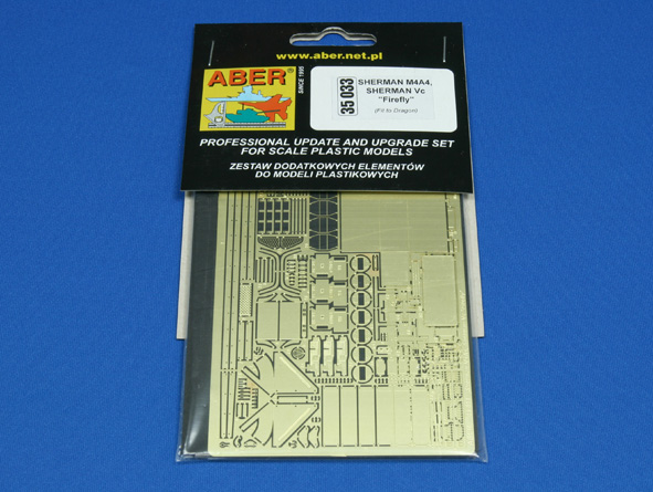 ABR-35-033  Дополнения для  Sherman M4A4, Sherman Vc „Firefly” для Dragon 1/35