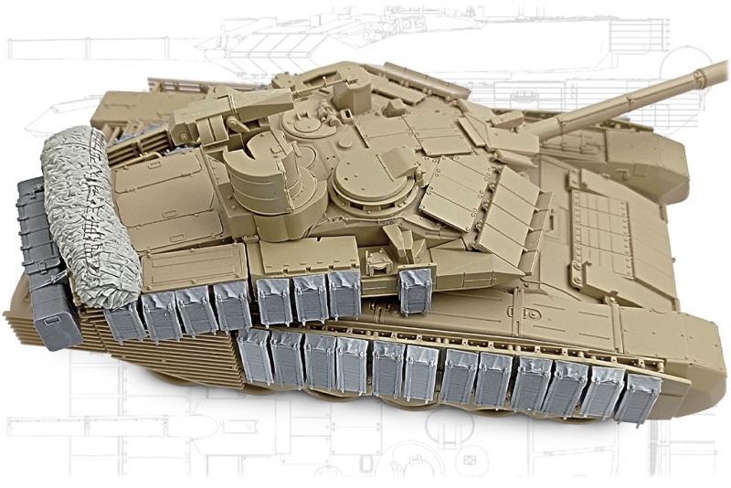 35249MIN Т-90М Блоки ДЗ + дополнительный ящик ЗиП+ укладка