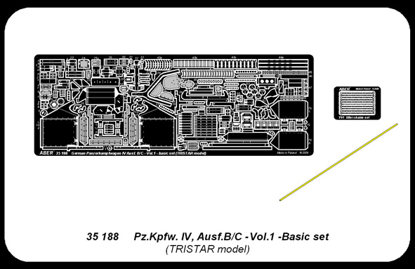 ABR-35-188  Дополнения для  Pz.Kpfw. IV Ausf. B/C vol.1-basic set для Tristar 1/35