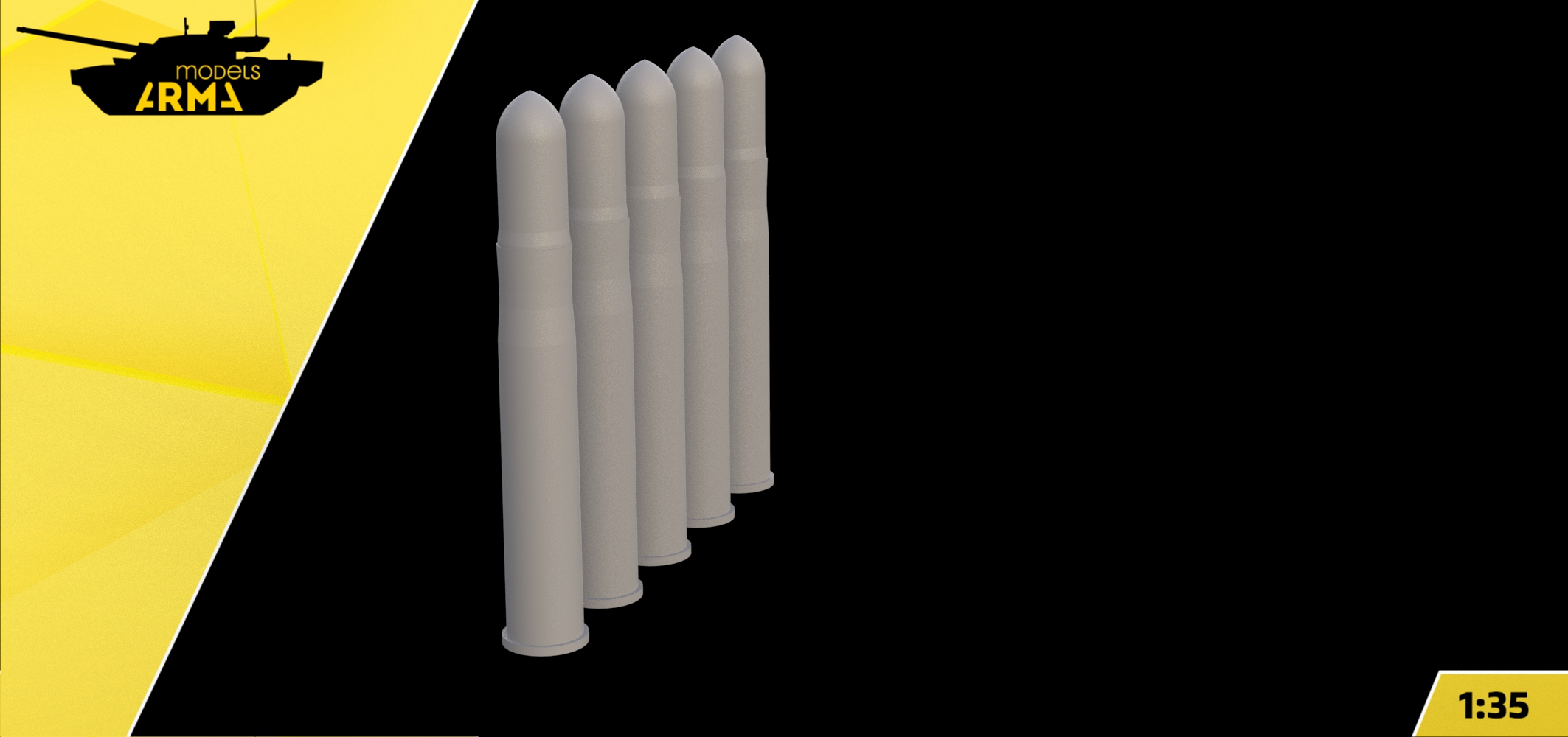 AM35943 Снаряды 37мм для танка ТГ 5шт. Arma Models