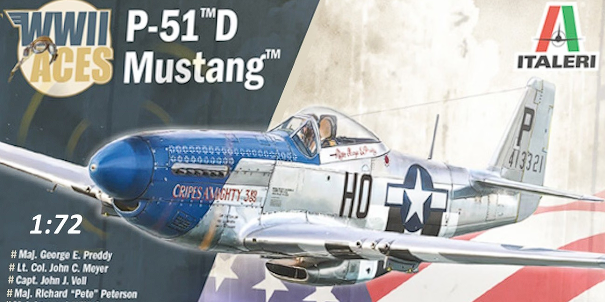 1484ИТ Самолет P-51D Mustang USAAF Aces Italeri