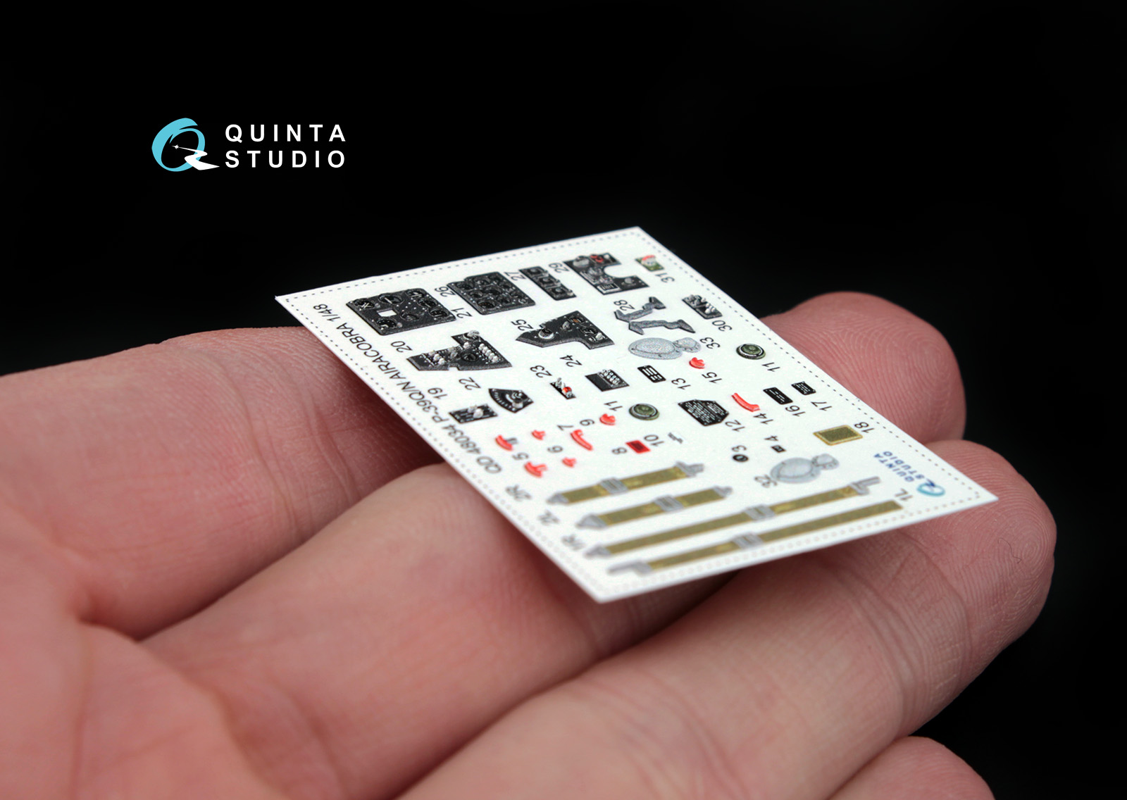 QD48034 1:48 3D Декаль интерьера кабины  P-39 (для модели Hasegawa)