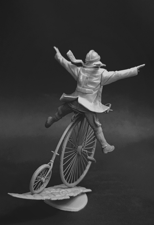 CHM-54358. Германский летчик ('День Велосипеда'), 1914-18 гг. 54 мм. Материал - смола. Chronos Miniatures