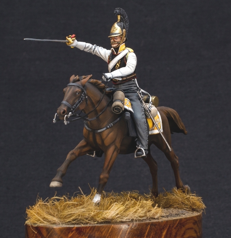 CHM-54234(М). Рядовой армейских кирасирских полков, Россия 1812-14 гг.  54 мм. Материал - белый металл. Chronos Miniatures