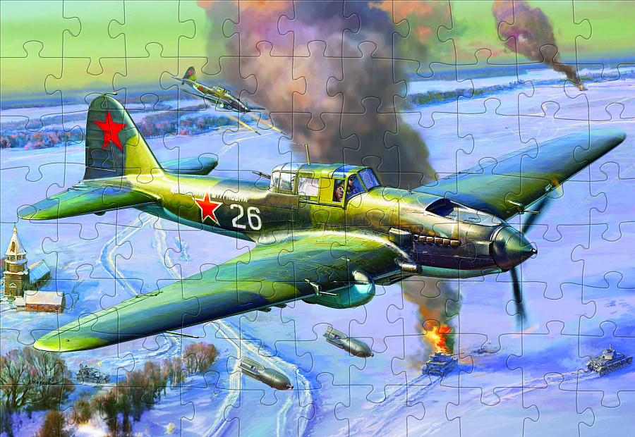 55004 Пазлы "Советский двухместный штурмовик Ил-2 (обр. 1943) (4826)