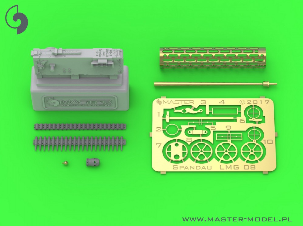 AM-32-102 Немецкий пулемет Первой мировой войны Spandau LMG 08 (1шт) - с рубашкой охлаждения вер.1
