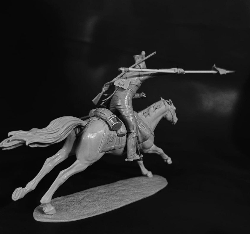 CHM-54385. Ратник конного полка Нижегородского ополчения, Россия 1812-14 гг. 54 мм. Материал - смола. Chronos Miniatures