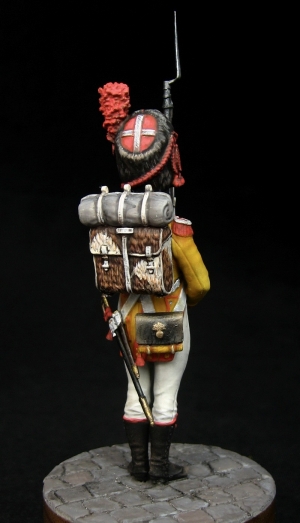 CHM-54105(M). Карабинер батальона Невшатель, 1810-12 гг. 54 мм. Материал – белый металл Chronos Miniatures
