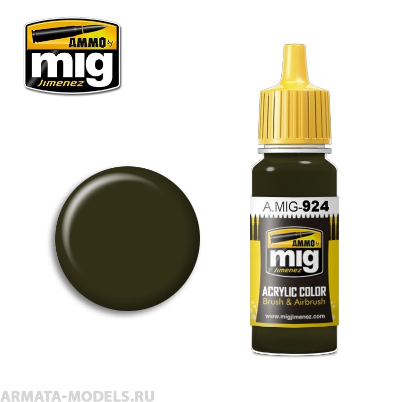 AMIG0924 Ammo Mig Акриловая краска OLIVE DRAB SHADOW 17 мл