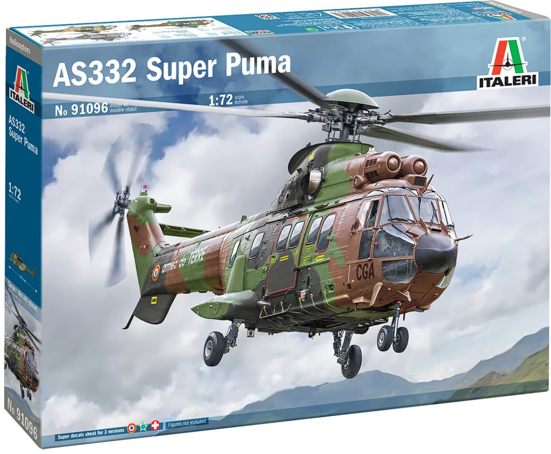 91096ИТ Сборная модель AS332 SUPER PUMA Italeri