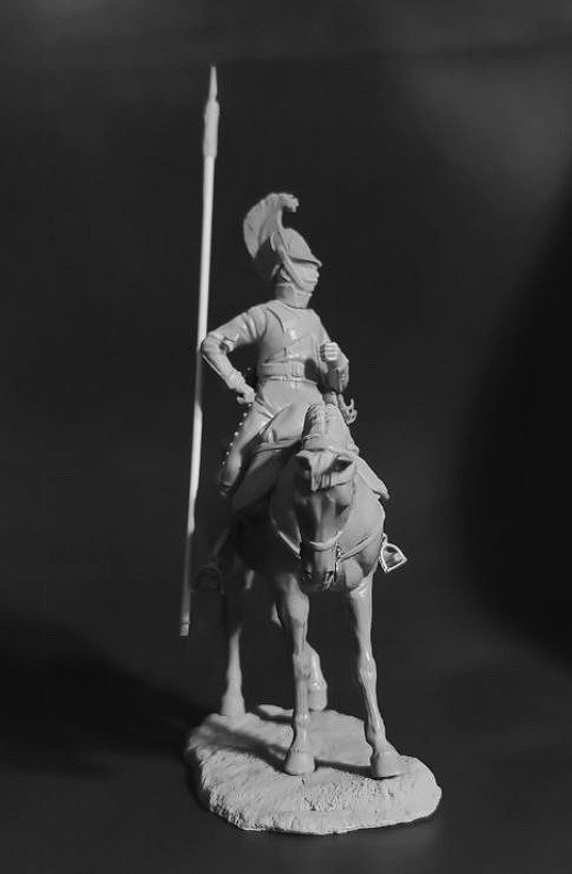 CHM-54388. Рядовой Ямбургского уланского полка, Россия 1813-14 гг. (2 варианта голов). 54 мм. Материал - смола. Chronos Miniatures