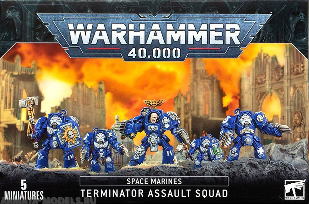 48-34 Набор Космодесант. Штурмовой Отряд Терминаторов (Space Marines Terminator Assault Squad) (2020)