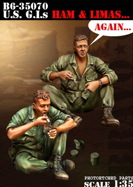B6-35070 Миниатюра с фототравлением US G.I.s Ham & Limas again Bravo6