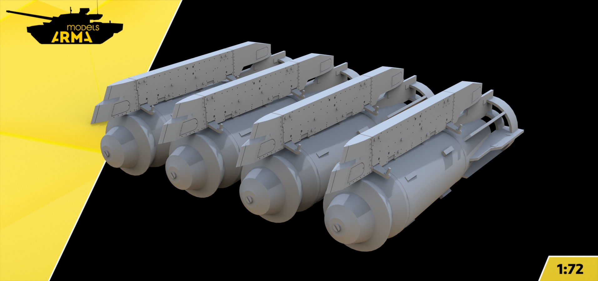 AM72505 Набор ФАБ-1500 для Т-4 «Сотка» 4шт Arma Models