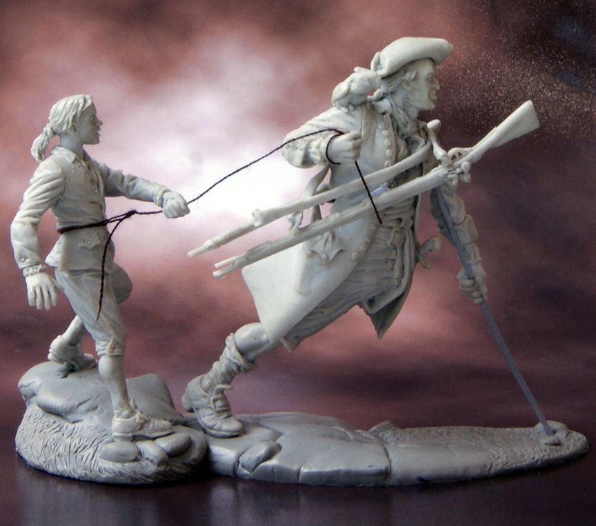 CHM-54050(M). Остров Сокровищ: Джон Сильвер и Джим Хокинс, 2-я половина 18 века. (2 фигуры). 54 мм. Материал - белый металл. Chronos Miniatures