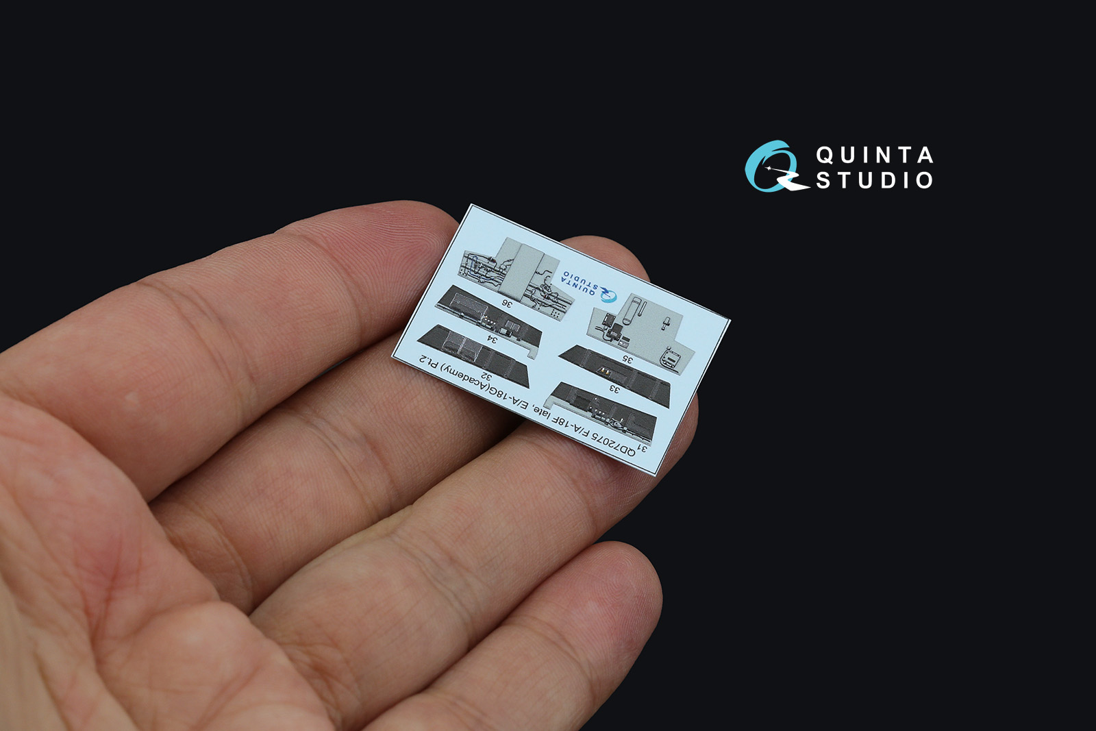 QD72075 3D Декаль интерьера кабины F/A-18F Late, E/A-18G (Academy)