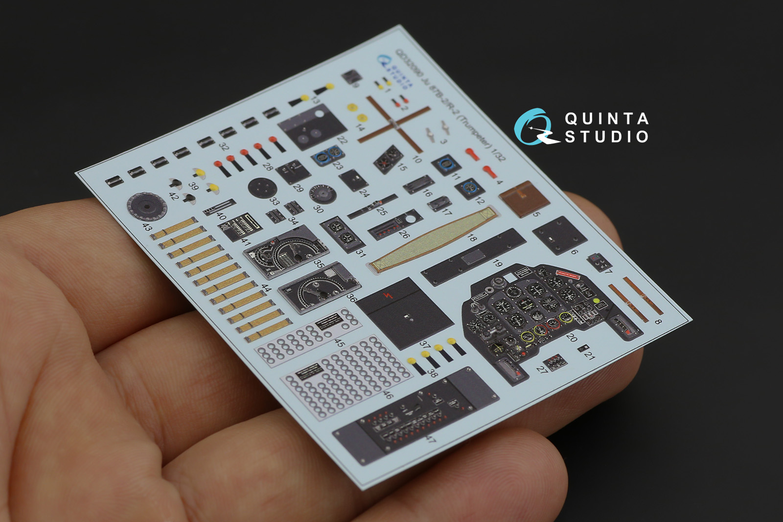 QD32090 3D Декаль интерьера кабины Ju 87B-2/R-2 (Trumpeter)